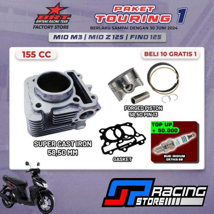 BRT Paket Touring 1-Bore UP MIO M3/MIO Z 125/Fino - Blok Piston 58.50