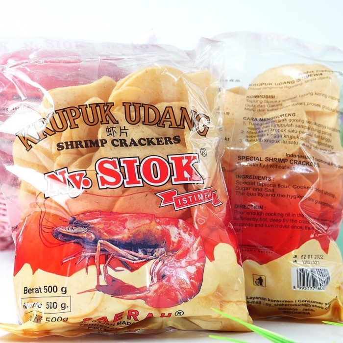 

Kerupuk Udang Oval Premium Ny Siok 500 gr