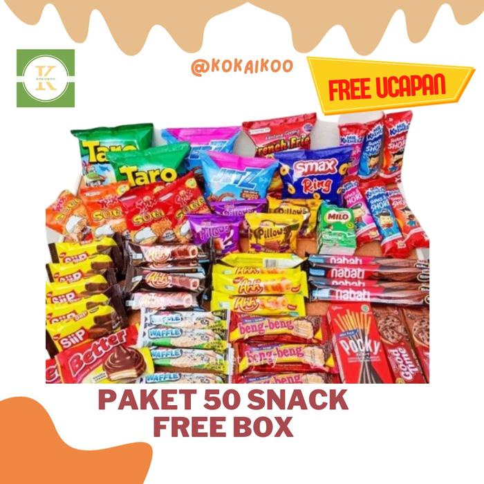 

PAKET SNACK ISI 50 PCS MURAH Gift