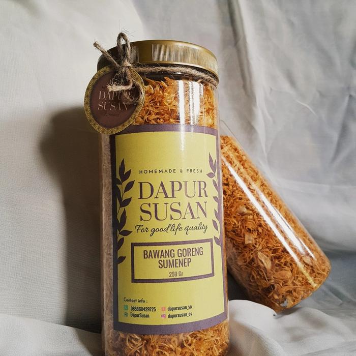 

TERMURAH! 300gr Bawang Goreng Sumenep Premium Homemade tanpa tepung Pedas Daun Bahan