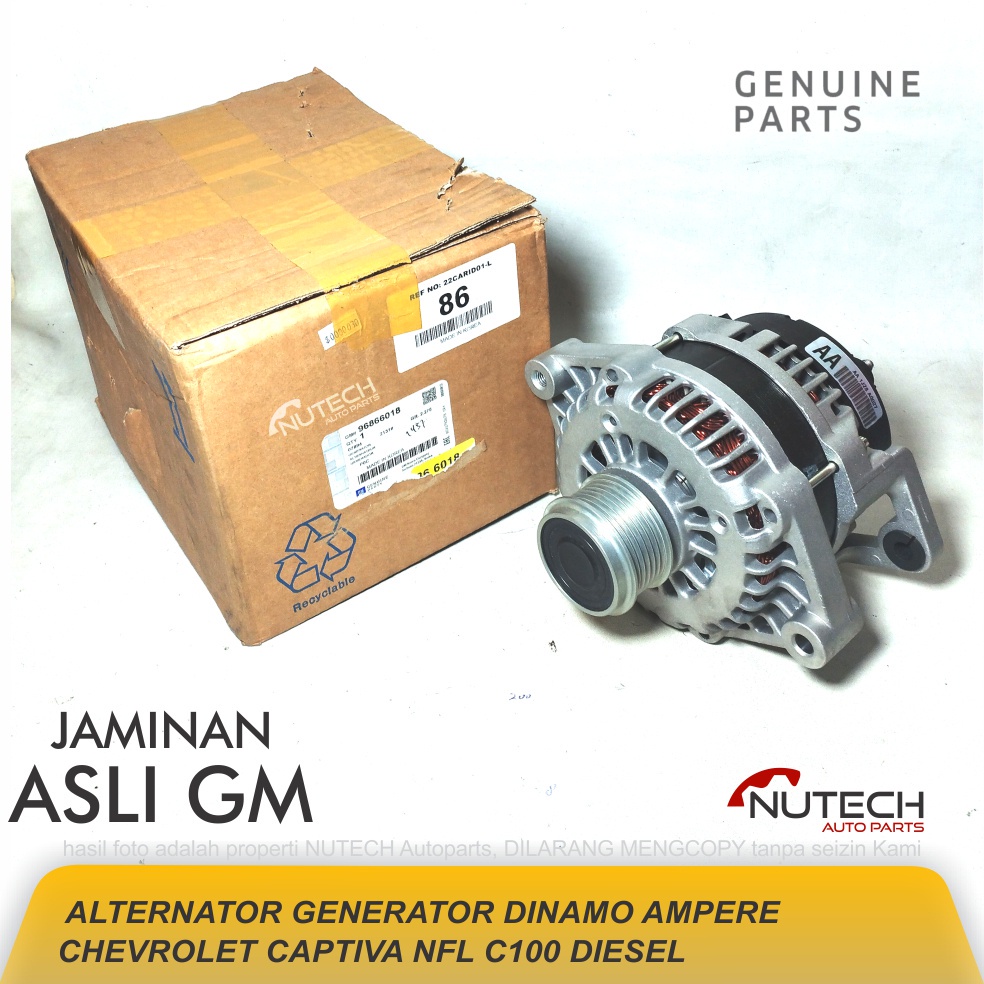 ALTERNATOR GENERATOR DINAMO AMPERE CAPTIVA C100 NFL DIESEL ORI GM