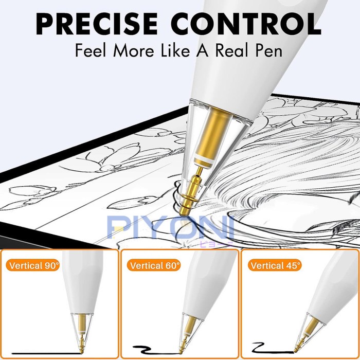 

New Piyoni Stainless Metal Apple Pencil Replacement Tip Nib Gen 1 & 2