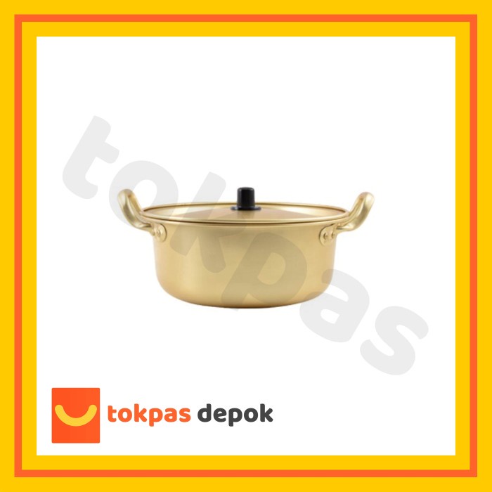 silahkan- Panci Ramen Korea Aluminium Import / Korean Ramyun Pot Gold 16 cm