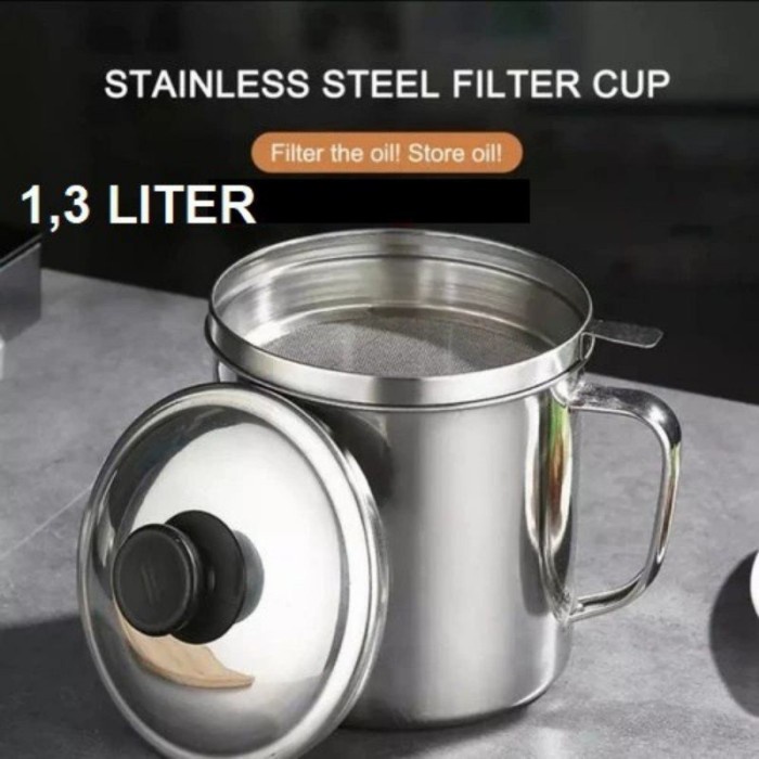 silahkan- Oil Pot Stainless Steel / Saringan Minyak Stainless Steel