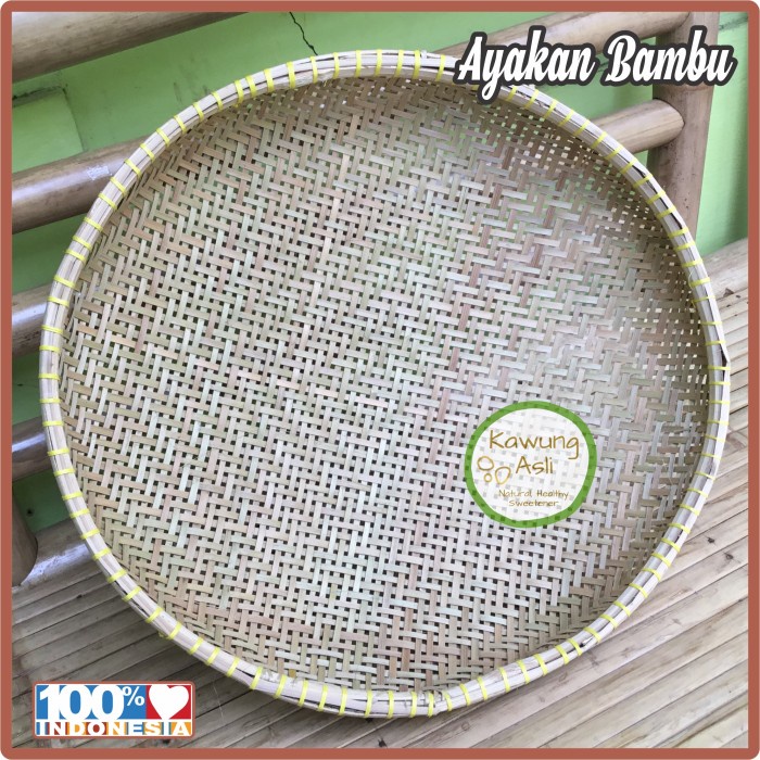 silahkan- Tampah / Nampah / Nyiru Ayakan Bambu Saringan Anyaman Bambu Jumbo