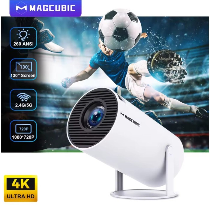 projector HY300 infocus LED projector 4K Wifi6 Dualbank wireless