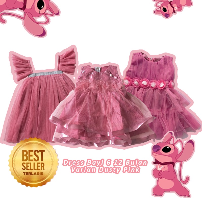 Dress Tutu Bayi Perempuan 6 12 Bulan Model Terbaru 2023 GRATIS PITA Gaun Pesta Mewah Import Korean