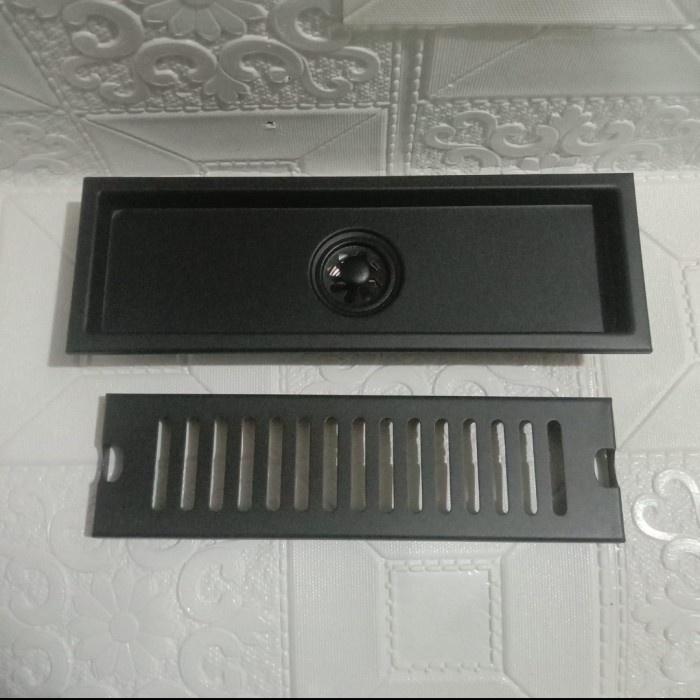 FLOOR DRAIN KOTAK HITAM GARIS STAINLESS / FLOOR DRAIN GARIS PANJANG