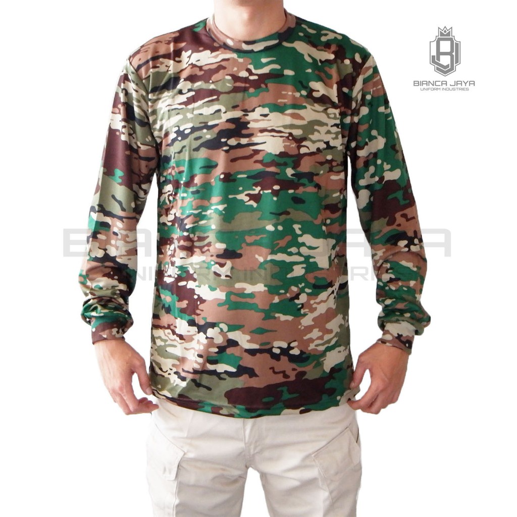 Army.supply - Baju Kaos Loreng Pria Dryfit Jersey Tebal Lengan Panjang Terbaru
