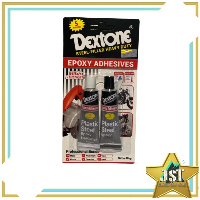 

LEM BESI DEXTONE 5 MENIT EPOKSI 48 GRAM PERKOTAK ISI 12PCS