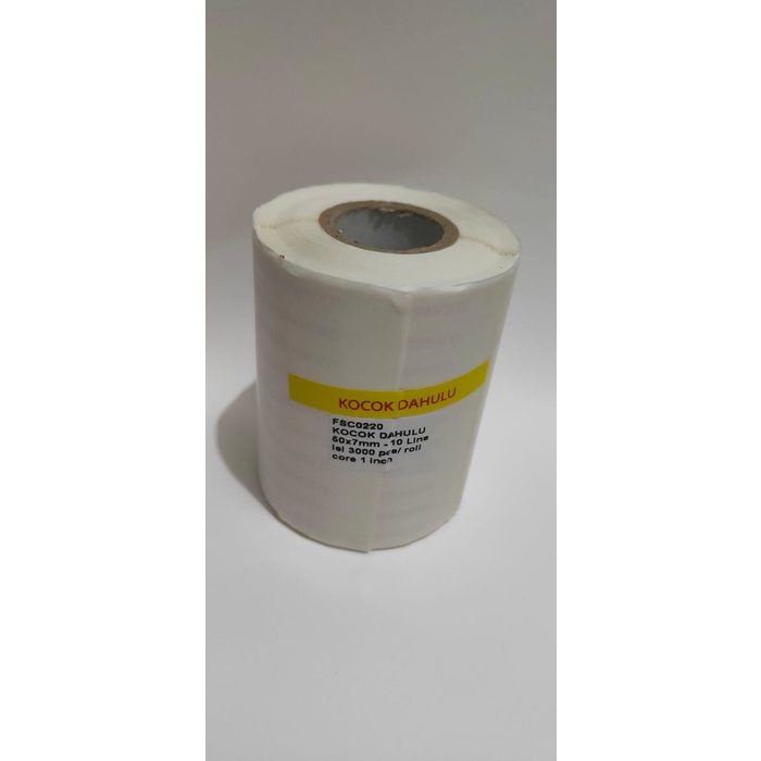 

STIKER KOCOK DAHULU UK.50X7MM @3000 PCS IN ROLL