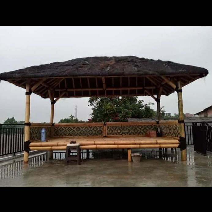 New Gazebo Bambu Minimalis Ukuran 3X2 Meter Readyy