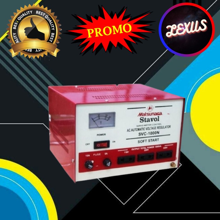 Ready STABILIZER LISTRIK STAVOL MATSUNAGA PC KOMPUTER 1000 WATT 1000VA