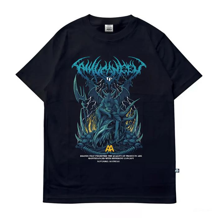 Styla-KAOS METAL ORIGINAL / BAJU KAOS DISTRO PRIA WANITA HITAM SHIRT / BAJU BLACK METAL / KAOS