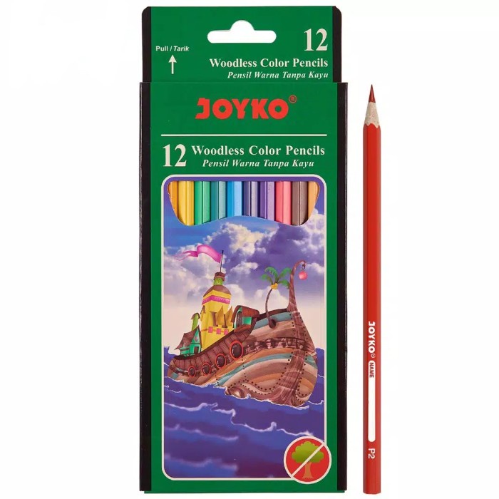 

New joyko pensil warna isi 12 panjang cp-103 termurah