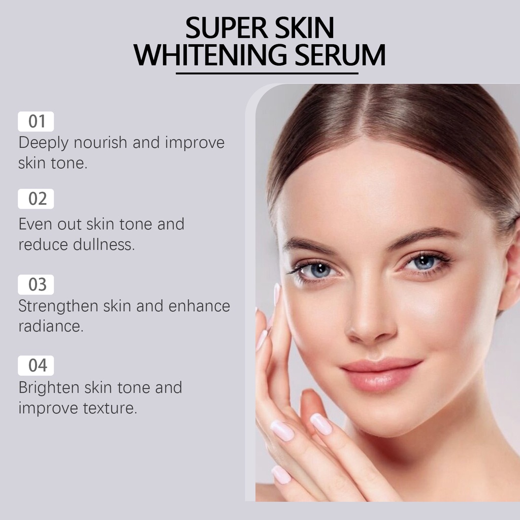IMPORT DOUBLE GLUTATHIONE SERUM LIGHTENS DARK SPOTS EVEN SKIN TONE SKIN RADIANT MOISTURIZING
