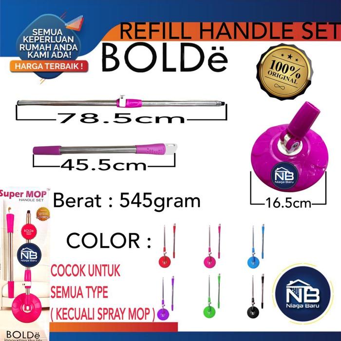 Handle Set Super Mop Bolde Refill Gagang SuperMop Bolde