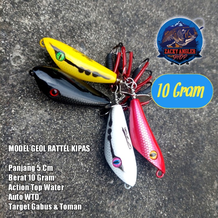 Ready Lure Geol Rattel Kipas Umpan Casting Toman Gabus