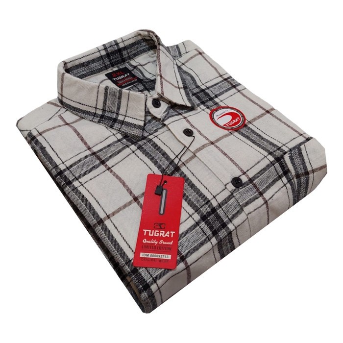 Navero-Kemeja Pria 2XL 3XL 4XL Flanel Lengan Pendek Distro Premium Uniqlo