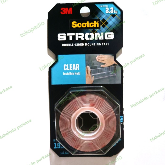 

New 3M Scotch Strong - Double Tape 410-S19 - 3M Clear Super Kuat 3.3kg