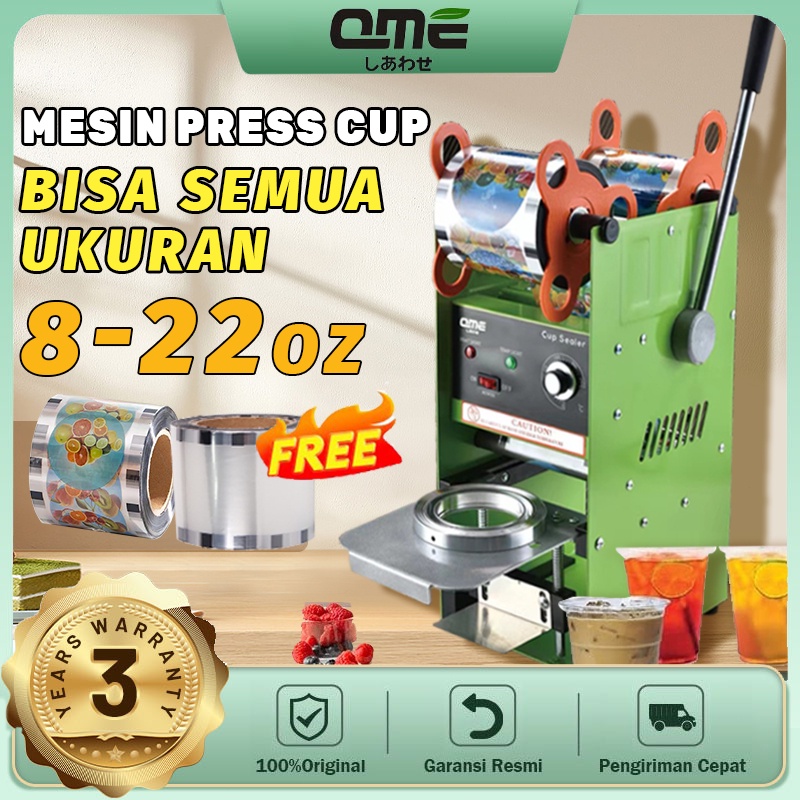 QME MESIN PRESS CUP/MESIN PRESS GELAS PLASTIK CUP SEALER 8OZ-22OZ