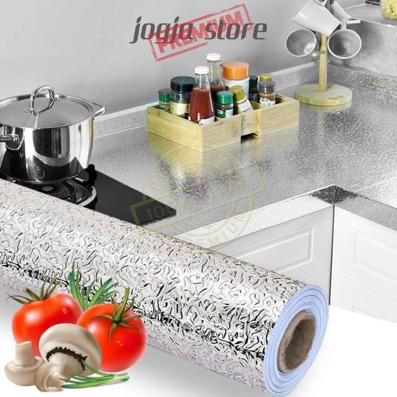 Wallpaper Dinding Serat Kayu Dapur Elegan Bunga Sticker Y3G4 Vinil Tebal Jepang Tebal Cream Original
