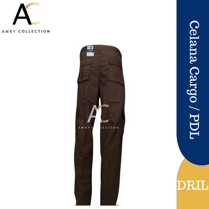 Luno- Amrycollection - CELANA CARGO Hitam Coklat Biru navy PREMIUM / CELANA PDL PRIA SMP SMA