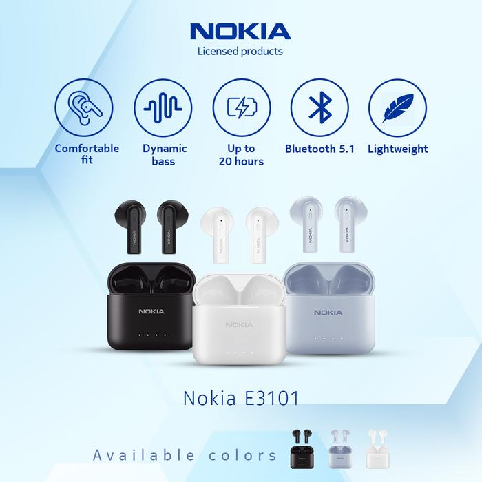 Nokia Essential True Wireless Earphones TWS E3101 Bass Bluetooth