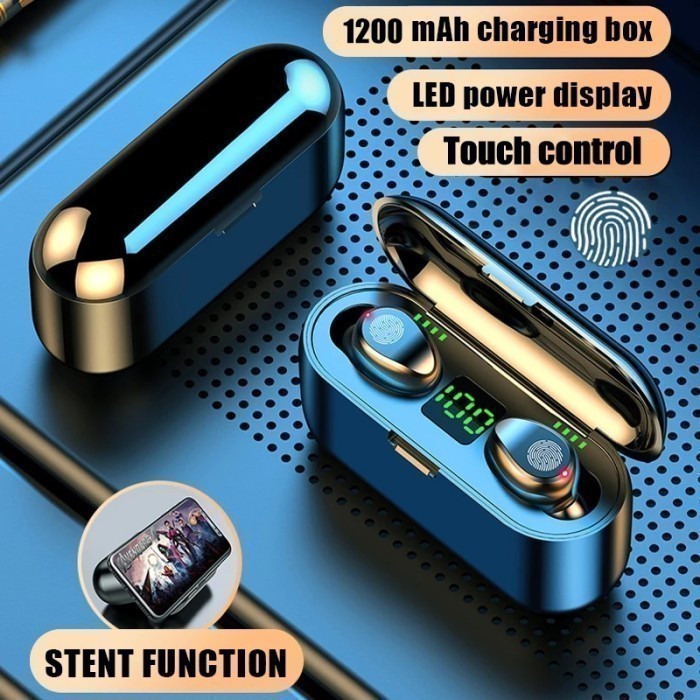 Headset Wireless TWS F9-8 Bluetooth Earphone Hifi Sound Quality