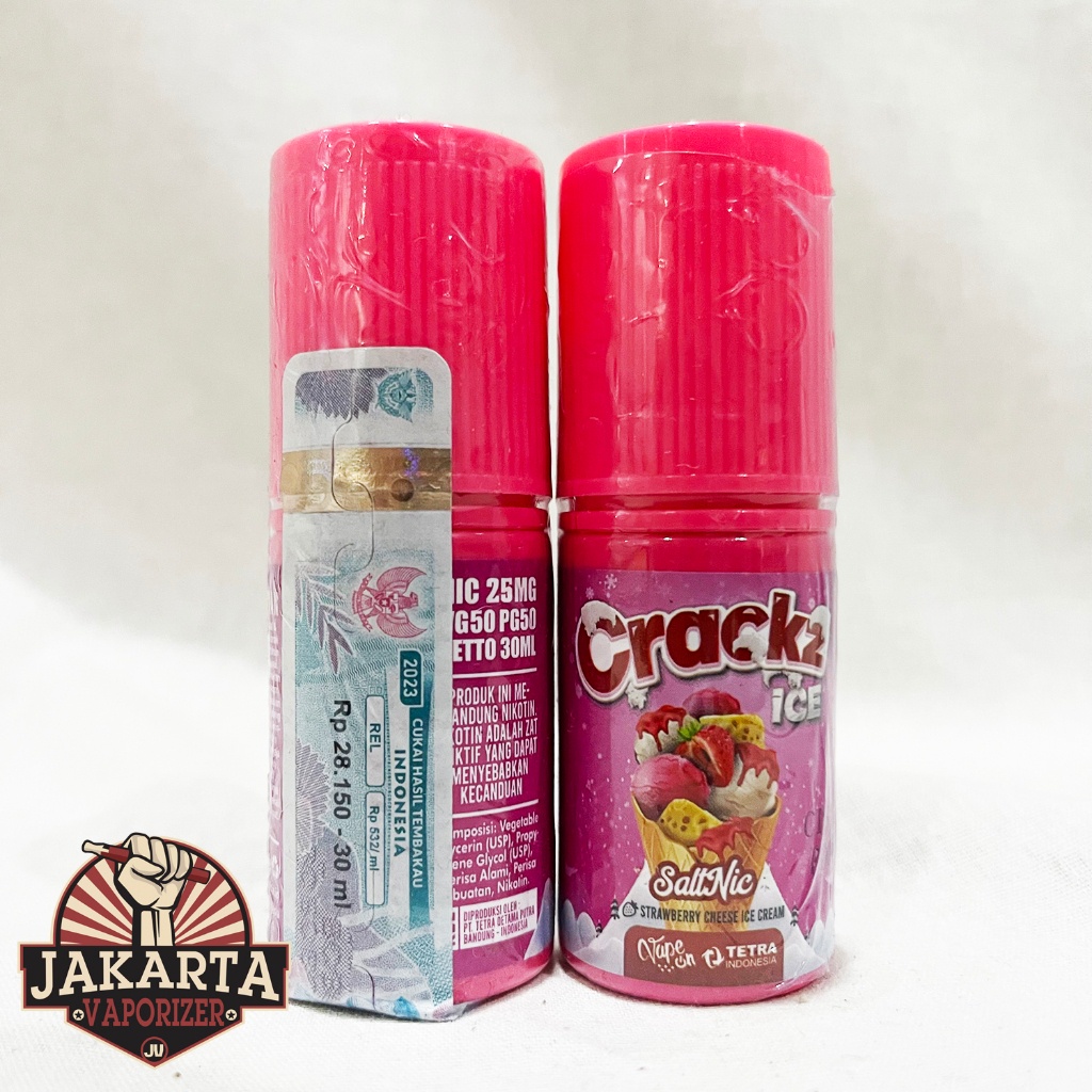[SALT] CRACKZ V7 STRAWBERRY CHEESE ICE CREAM SALTNIC 30ML 25MG BY VAPEON