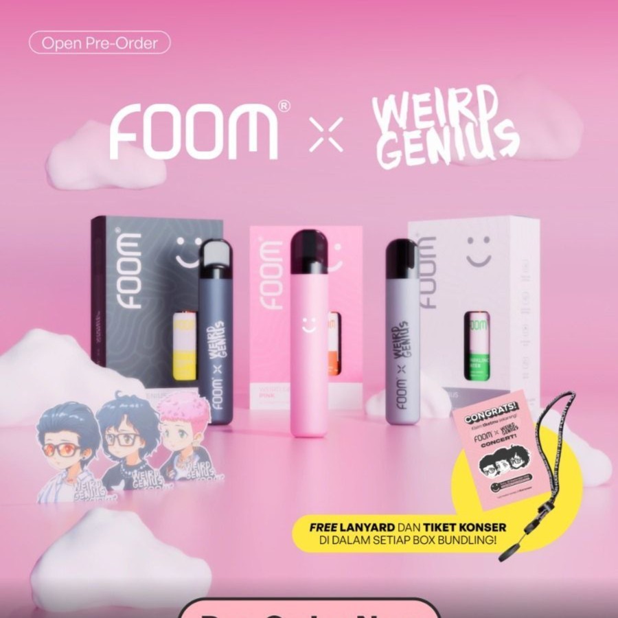 BUNDLING FOOM X WEIRD GENIUS POD KIT WITH LIQUID 15ML BY FOOM LAB