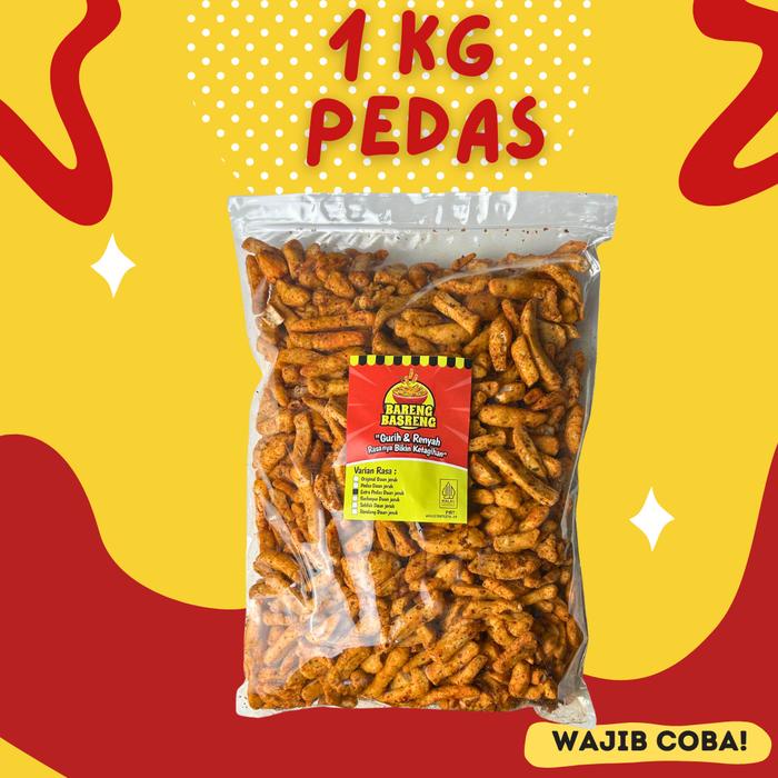 

Basreng Daun Jeruk Renyah PEDAS 1 KG - Makanan Ringan Khas Indonesia - Goreng Food Snack - Cemilan -