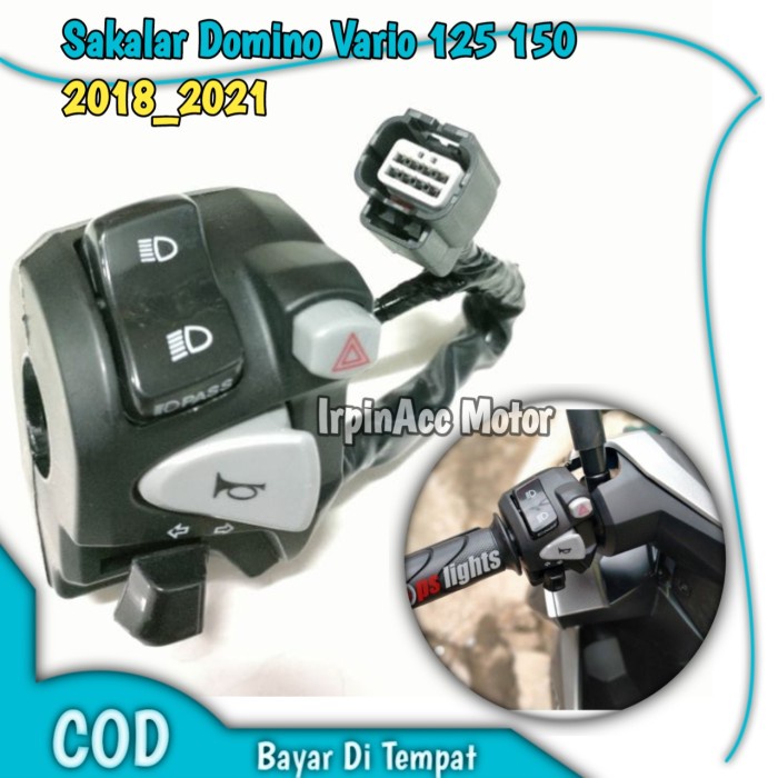 Saklar Domino Hazard pnp Vario 125 150 new Led Smartkey 2018_2021