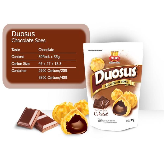 

BIG SALE Duosus 35 gram kue soes kering coklat blueberry mystar mini nikmat cemilan sus enak