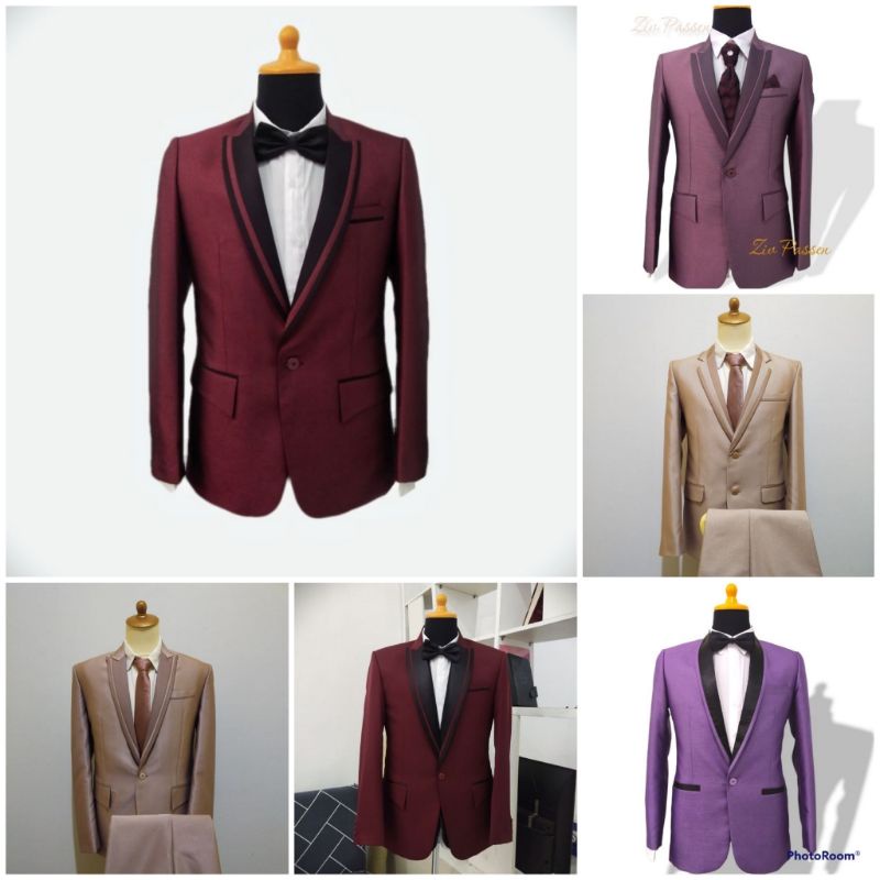 Jas dan Celana Pengantin Pria Jas Wedding Semiwol Kilap