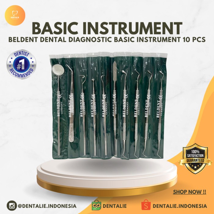 Dental Diagnostic, Beldent Dianostik Basic Instrument Dasar Set isi 10Pcs