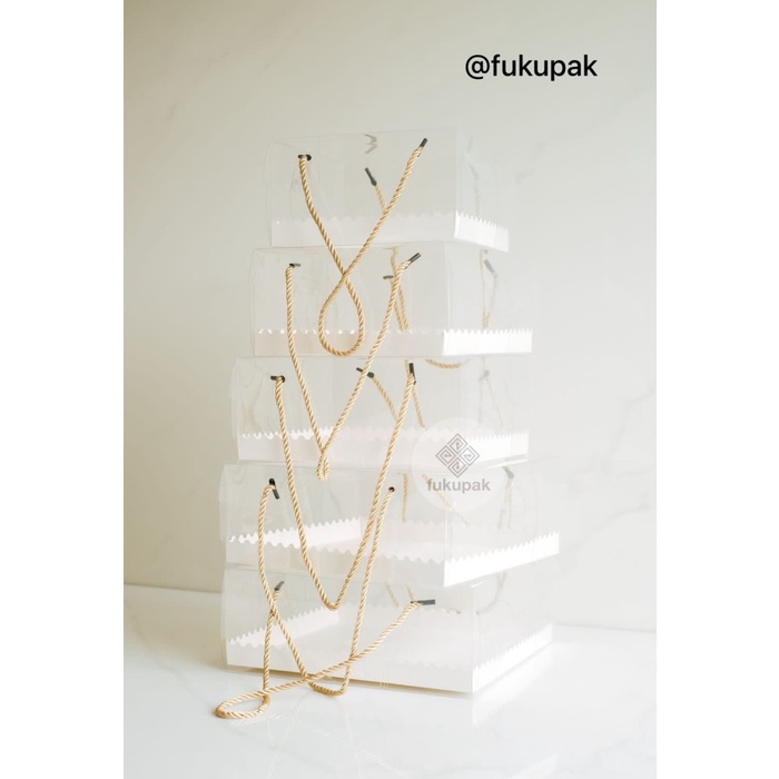 Box Mika Tali Tinggi 10 cm (20pcs) kotak transparan dus mika kue nasi