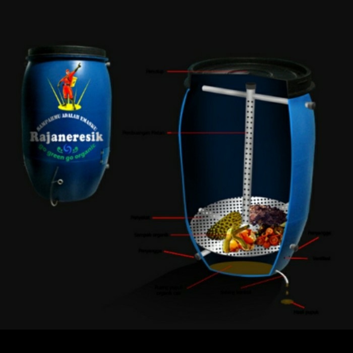 tong komposter kapasitas 120 liter