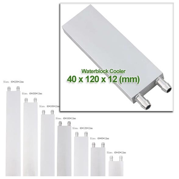 $+$+$+$+] Waterblock Cooler 40x120x12 mm, Water Cooling Block, Peltier Cooler