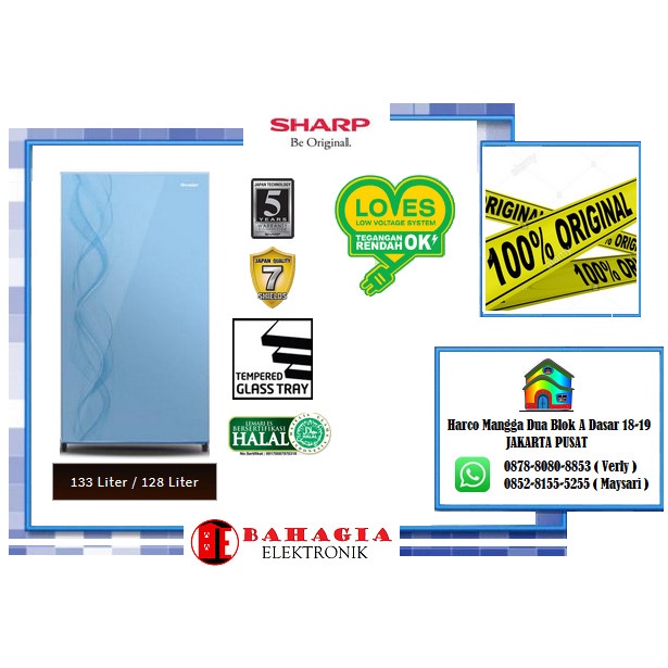 SHARP KULKAS SJ-N162D-AB