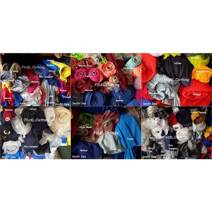 Bahan Kain Jala Cotton Katun Celana Jaket Training Puring Tas -AmanahJaminan