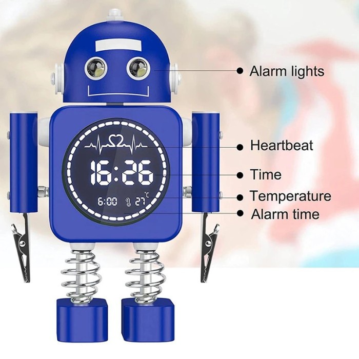 Jam Alarm Robot Jam Alarm Jam Beker Jam Weker Anak Digital Robot Alarm