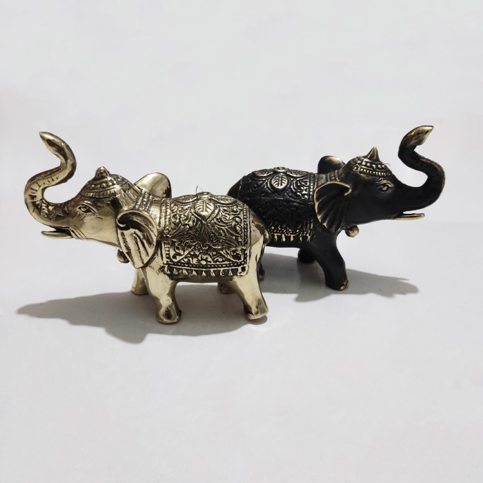 .........] Patung Gajah Kuningan Elephant Brass Gajah Thailand Fengshui Dekorasi
