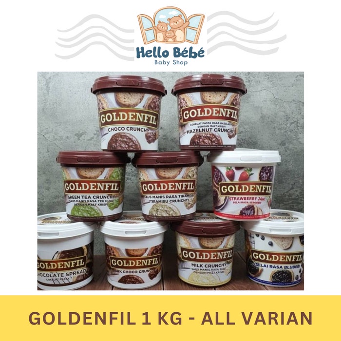 

Goldenfil Dark Choco Crunchy 1 kg selai coklat Cruncie