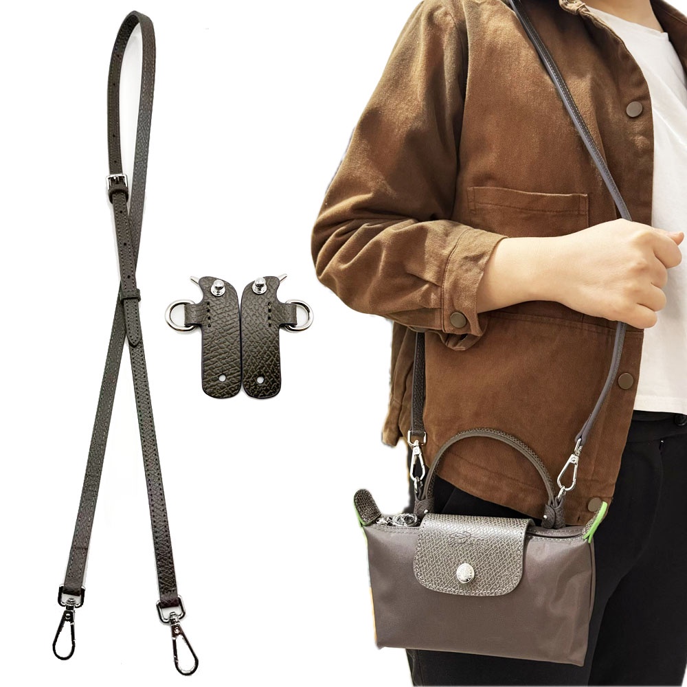 Leather Replacement Crossbody Bag Strap For Longchamp Mini Bag Shoulder Strap Without Punching
