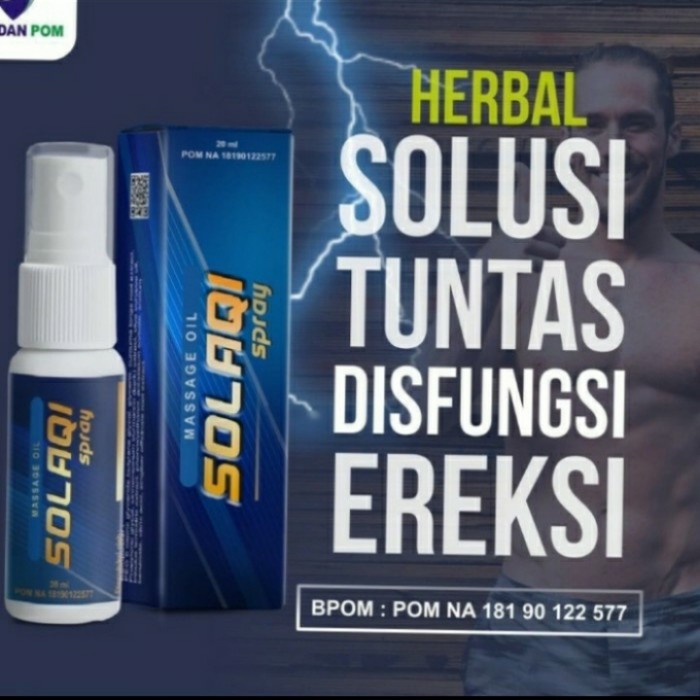 solaqi Spray obat pria asli original kuat tahan lama herbal bpom