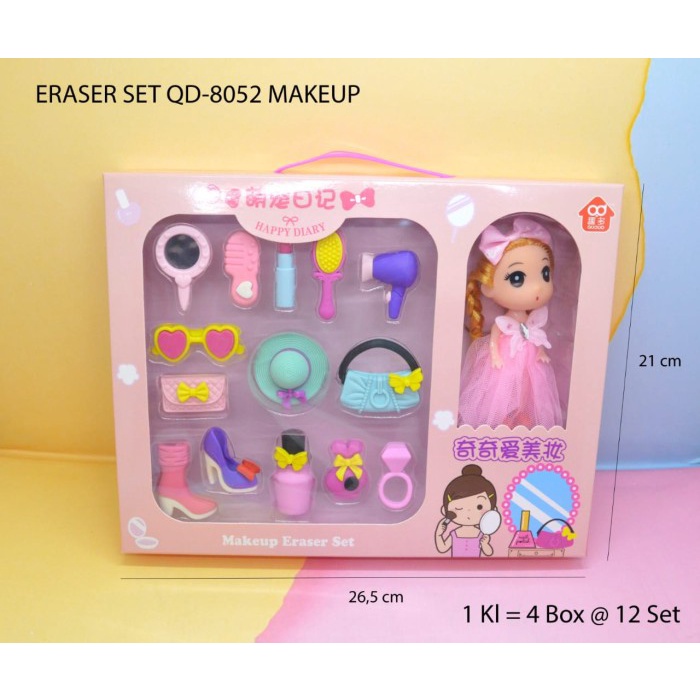 

Produk Unggulan] penghapus set make up boneka gantungan kunci fancy gift ultah kado exc