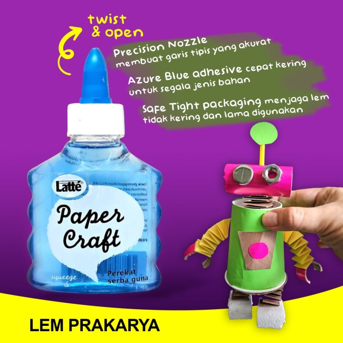 

*#*#*#] lem latte isi biru prakaryaan kode paper craft kemasan baru 100 ml