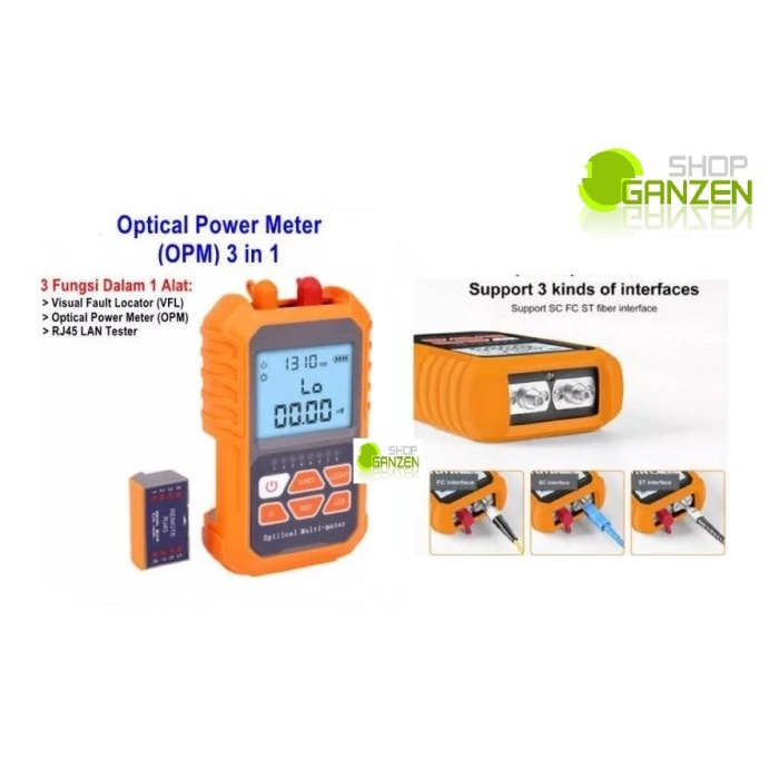 Paling Baik Opm Optical Power Meter 3 In 1 Vfl Rj45 Lan Network Cable Tester