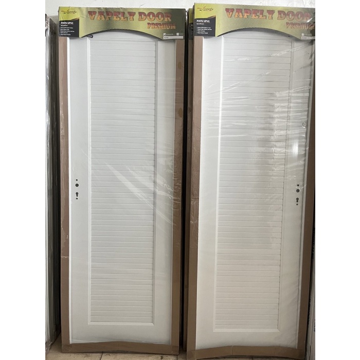 Pintu Kamar Mandi UPVC Vapely 70x200 Full Panel Putih / Coklat